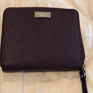 Kate spade dark ox blood colored wallet